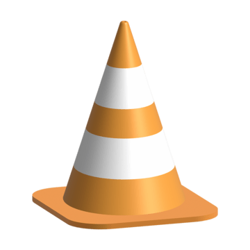 an image of a traffic cone. the site is still under construction!